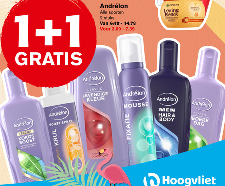 Andrelon   shampoo, conditioner folder aanbieding bij  Hoogvliet - details