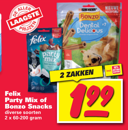 Felix   hondensnacks, kattensnacks folder aanbieding bij  Nettorama - details