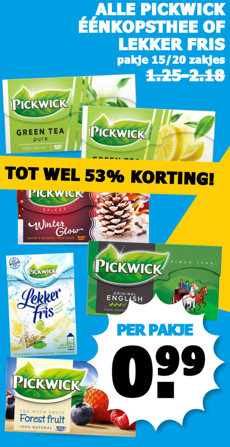 Pickwick   thee folder aanbieding bij  Boons Markt - details