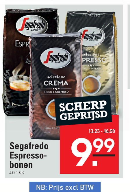 Segafredo   koffiebonen folder aanbieding bij  Sligro - details