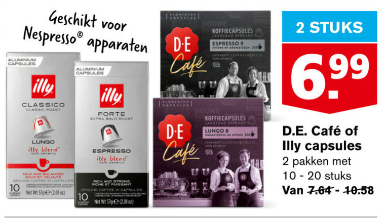 Douwe Egberts   koffiecups folder aanbieding bij  Hoogvliet - details