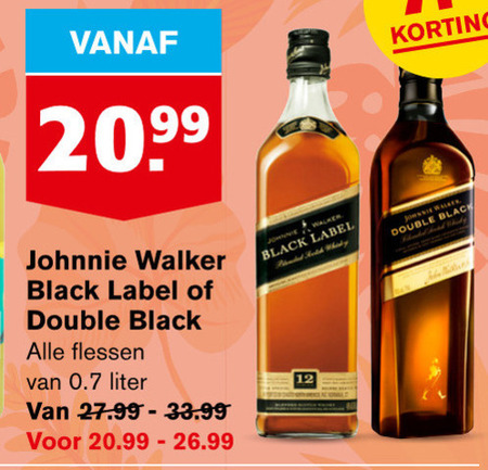 Johnnie Walker   whisky folder aanbieding bij  Hoogvliet - details