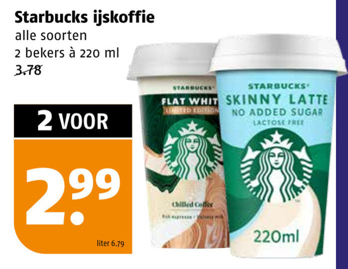 Starbucks   ijskoffie folder aanbieding bij  Poiesz - details