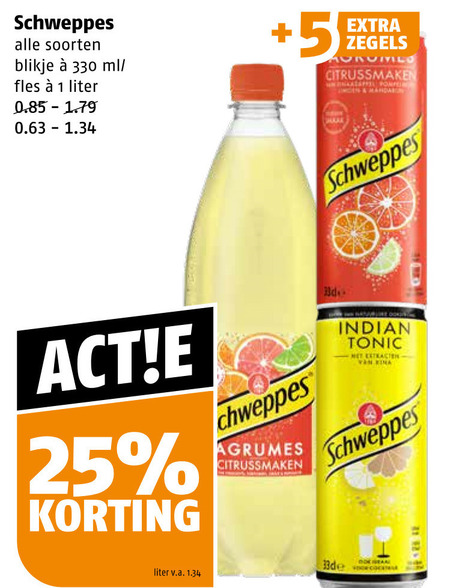 Schweppes   frisdrank folder aanbieding bij  Poiesz - details