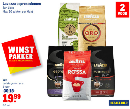 Lavazza   koffiebonen folder aanbieding bij  Makro - details