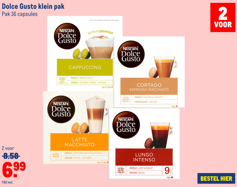 Nescafe   dolce gusto capsules folder aanbieding bij  Makro - details