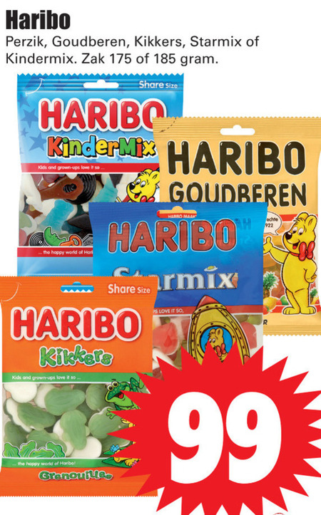 Haribo   snoep folder aanbieding bij  Dirk - details