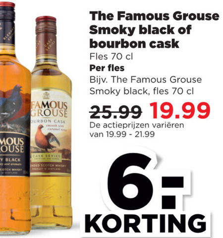 Famous Grouse   whisky, bourbon folder aanbieding bij  Plus - details