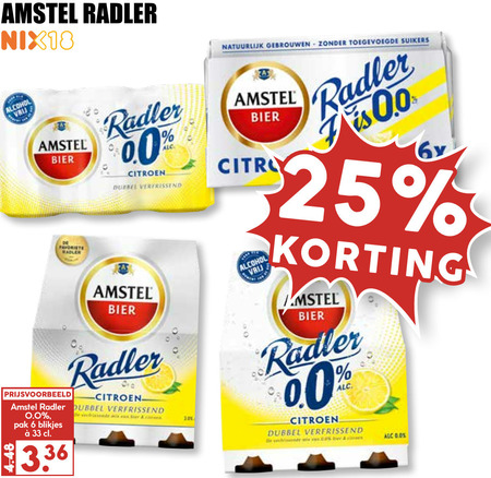 Amstel   radler bier folder aanbieding bij  MCD Supermarkt Basis - details