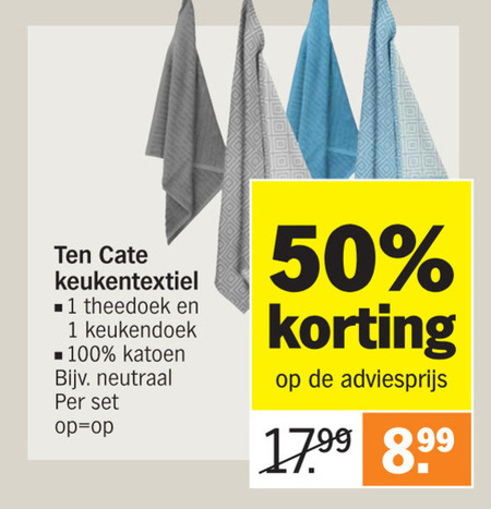 Ten Cate   theedoek, keukendoek folder aanbieding bij  Albert Heijn - details