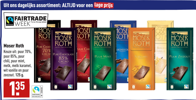 Moser Roth   chocolade folder aanbieding bij  Aldi - details