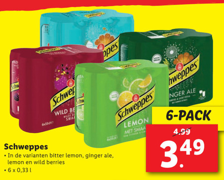 Schweppes   frisdrank folder aanbieding bij  Lidl - details