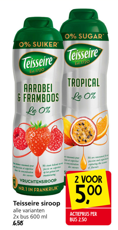 Teisseire   limonadesiroop folder aanbieding bij  Jan Linders - details