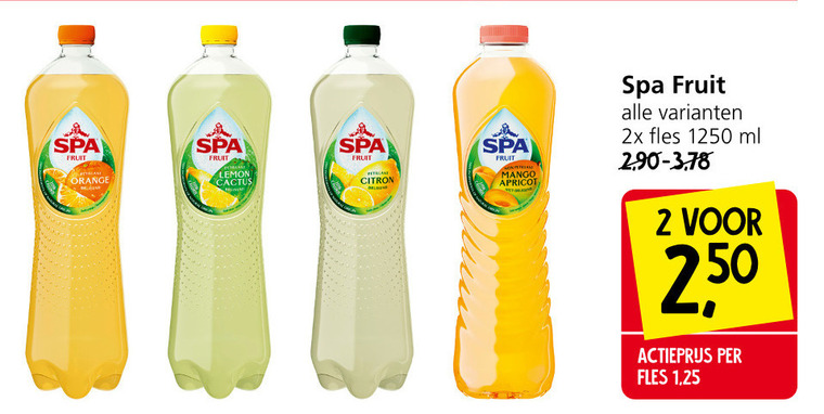 Spa en Fruit   fruitdrank folder aanbieding bij  Jan Linders - details