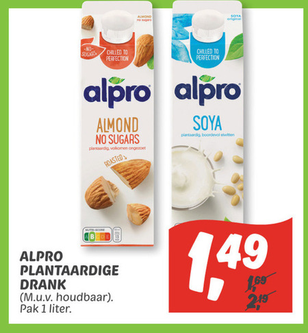 Alpro   soja melk folder aanbieding bij  Dekamarkt - details