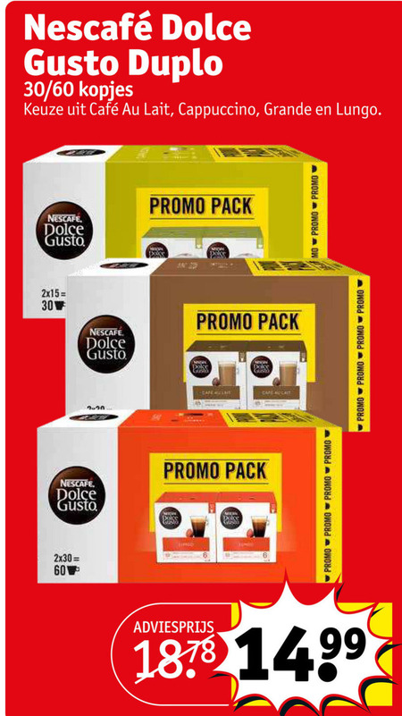 Nescafe   dolce gusto capsules folder aanbieding bij  Kruidvat - details