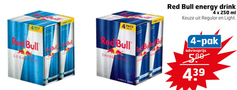 Red Bull   energiedrank folder aanbieding bij  Trekpleister - details