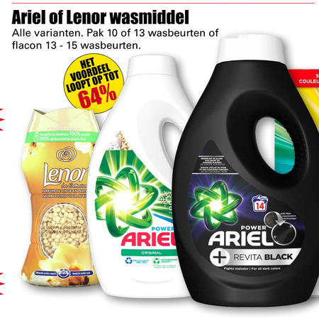 Lenor   wasmiddel folder aanbieding bij  Dirk - details