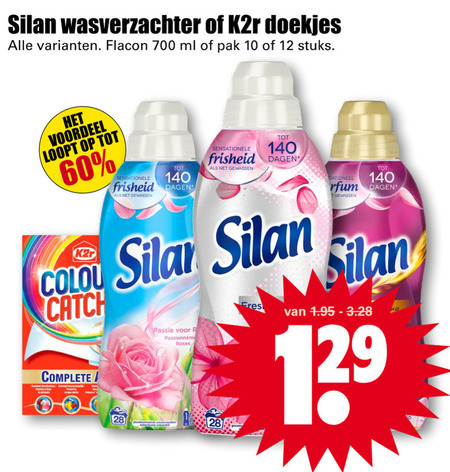 Silan   wasdoekjes, wasverzachter folder aanbieding bij  Dirk - details