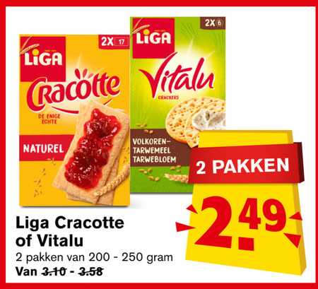 Liga   crackers folder aanbieding bij  Hoogvliet - details