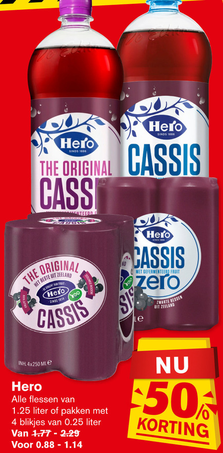 Hero   frisdrank folder aanbieding bij  Hoogvliet - details