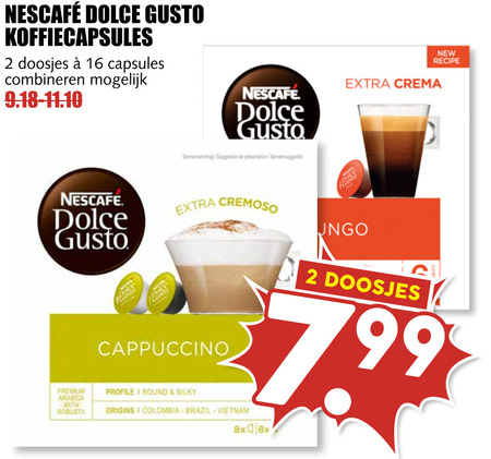 Nescafe   dolce gusto capsules folder aanbieding bij  MCD Supermarkt Basis - details