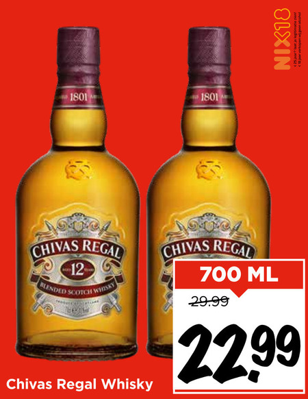 Chivas Regal   whisky folder aanbieding bij  Vomar - details