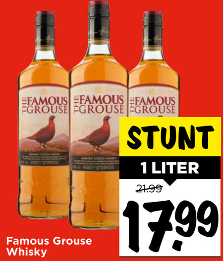 Famous Grouse   whisky folder aanbieding bij  Vomar - details