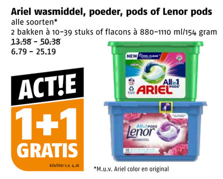 Ariel   wasmiddel folder aanbieding bij  Poiesz - details