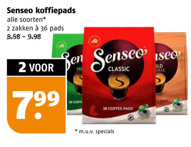 Douwe Egberts Senseo   koffiepad folder aanbieding bij  Poiesz - details