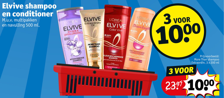 Elvive   shampoo, conditioner folder aanbieding bij  Kruidvat - details