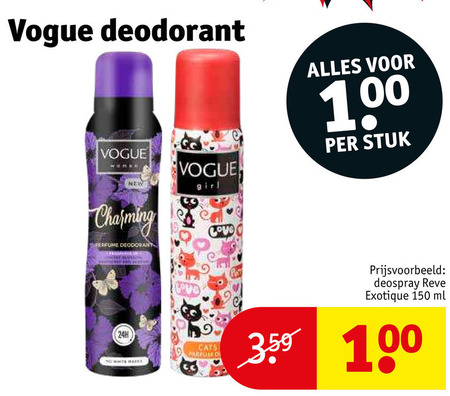 Vogue   deodorant folder aanbieding bij  Kruidvat - details