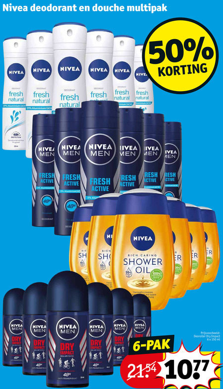 Nivea   douchegel, deodorant folder aanbieding bij  Kruidvat - details