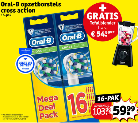 ga werken Bruin dauw Braun Oral-B opzetborstel folder aanbieding bij Kruidvat - details