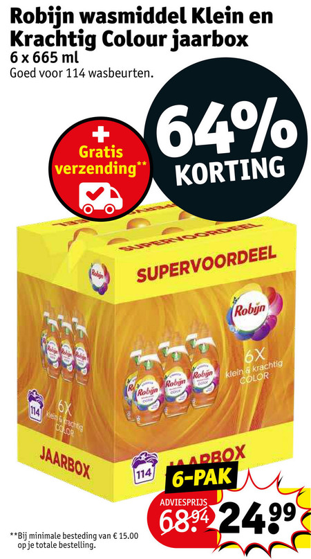 Robijn   wasmiddel folder aanbieding bij  Kruidvat - details