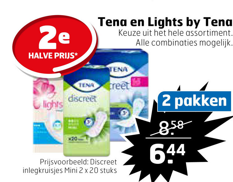 Tena Lady   incontinentieverband, maandverband folder aanbieding bij  Trekpleister - details