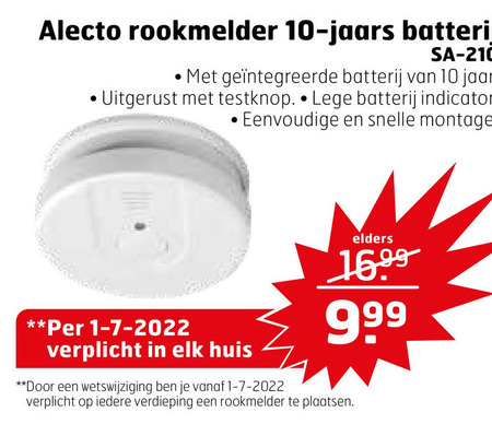 Alecto   rookmelder folder aanbieding bij  Trekpleister - details