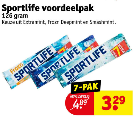 Sportlife   kauwgom folder aanbieding bij  Kruidvat - details