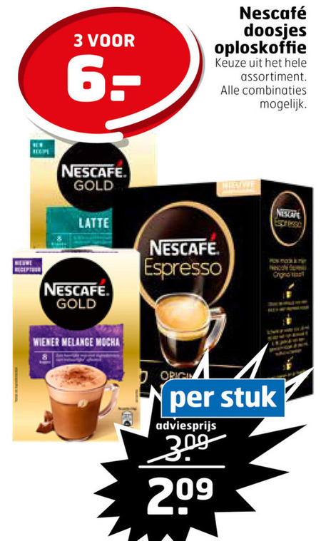 Nescafe   oploskoffie folder aanbieding bij  Trekpleister - details