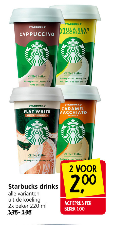 Starbucks   ijskoffie folder aanbieding bij  Jan Linders - details