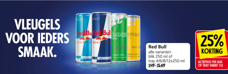 Red Bull   energiedrank folder aanbieding bij  Jan Linders - details