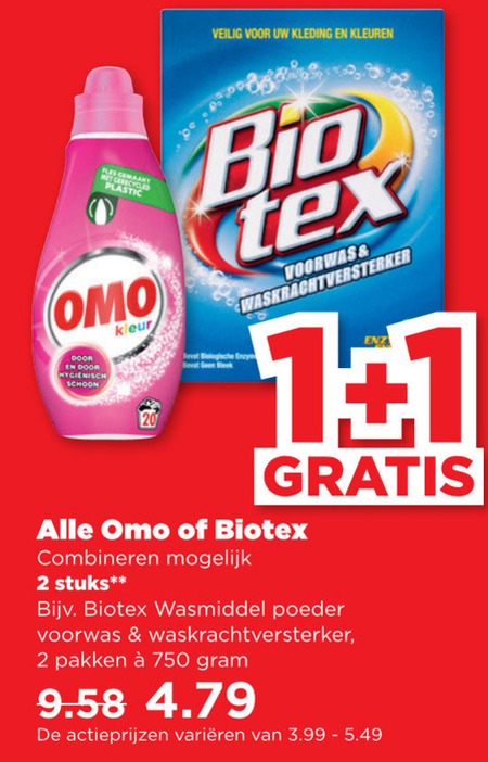 Biotex   handwasmiddel, wasmiddel folder aanbieding bij  Plus - details