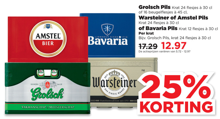 Warsteiner   krat bier folder aanbieding bij  Plus - details