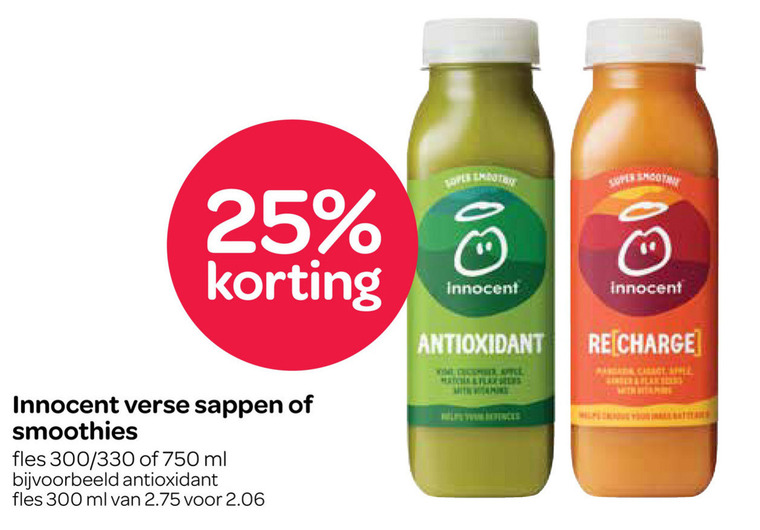 Innocent   fruitsmoothie, vruchtensap folder aanbieding bij  Spar - details