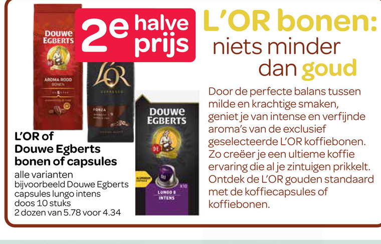 Douwe Egberts   koffiecups, koffiebonen folder aanbieding bij  Spar - details