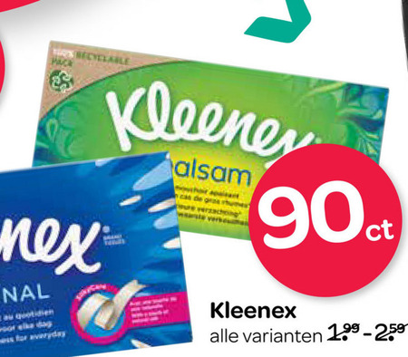 Kleenex   tissue, zakdoek folder aanbieding bij  Spar - details