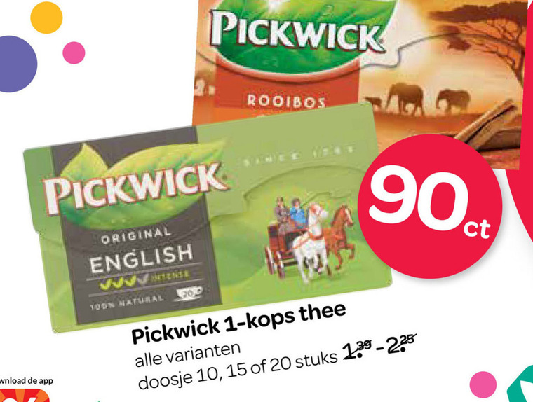 Pickwick   thee folder aanbieding bij  Spar - details