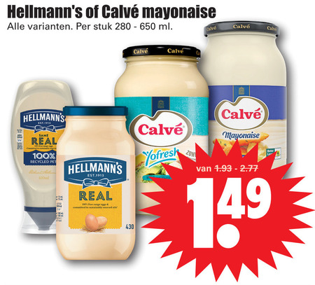 Calve   mayonaise folder aanbieding bij  Dirk - details