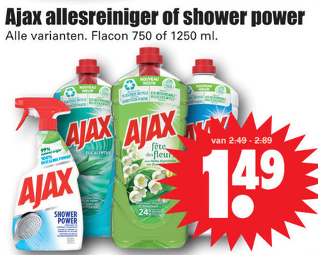 Ajax   allesreiniger folder aanbieding bij  Dirk - details