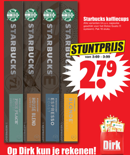 Starbucks   koffiecups folder aanbieding bij  Dirk - details